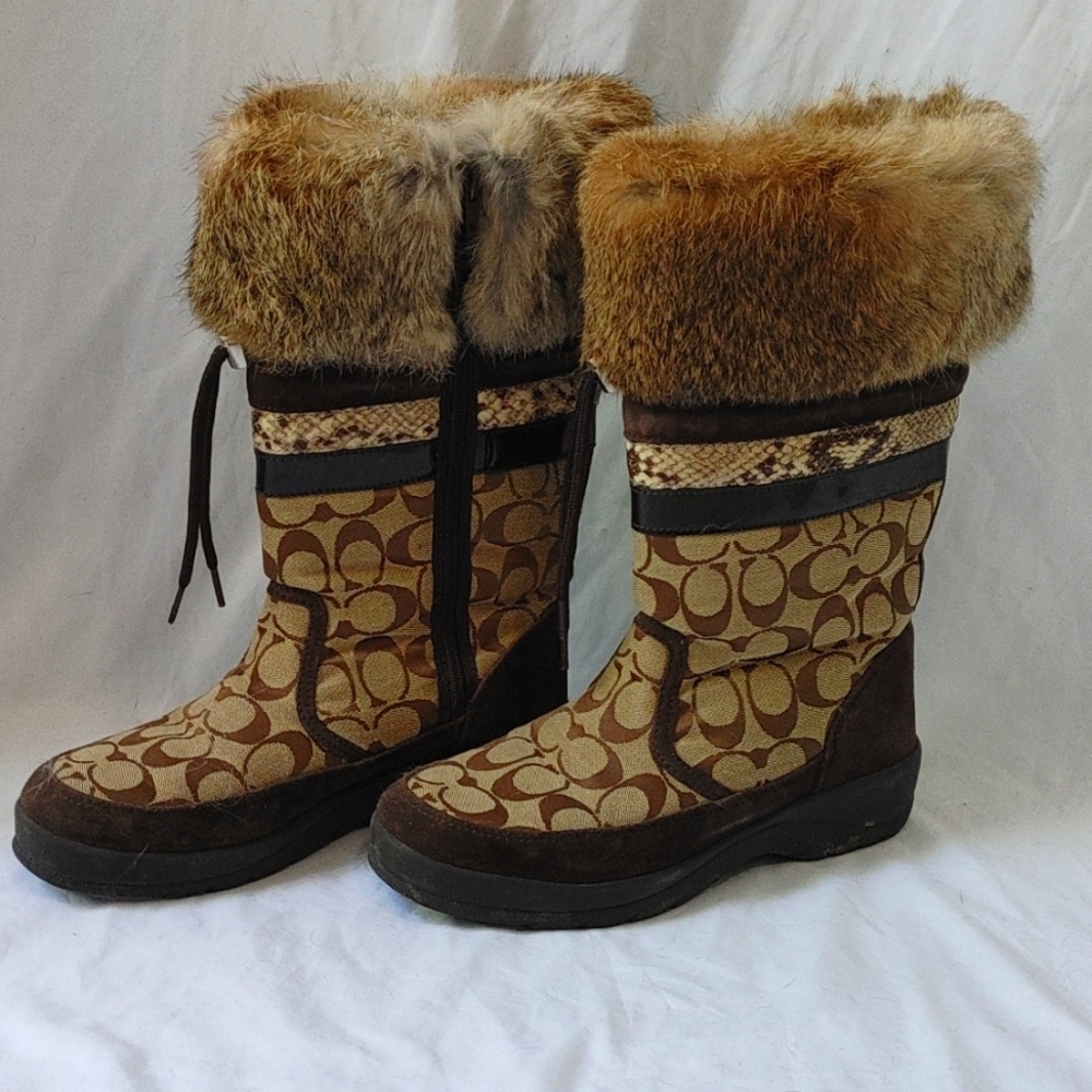 Coach Lorna Fur Boots